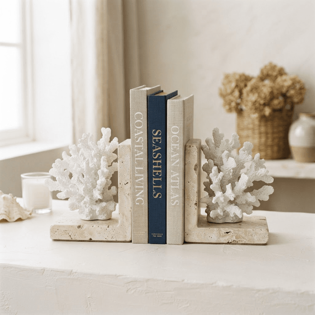 Coral bookends