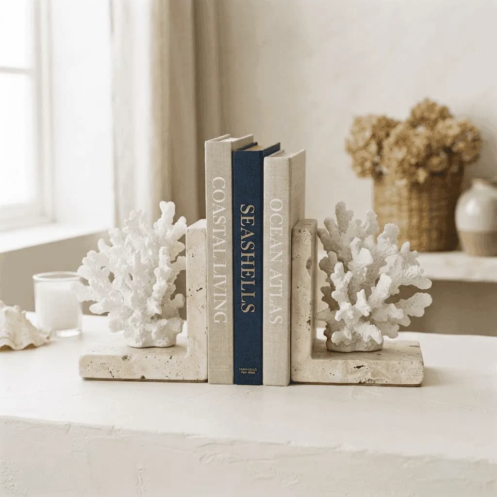 Coral bookends