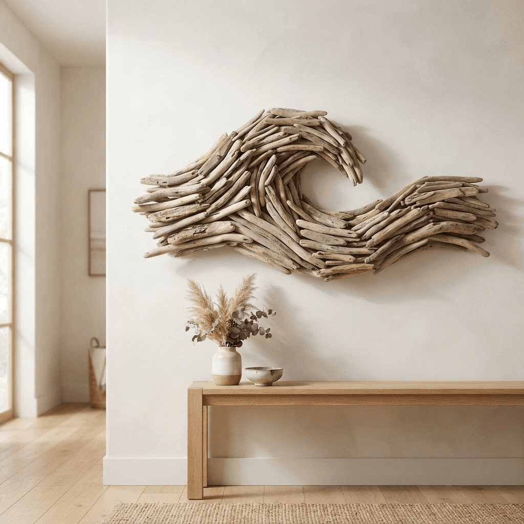 Driftwood wall sculpture