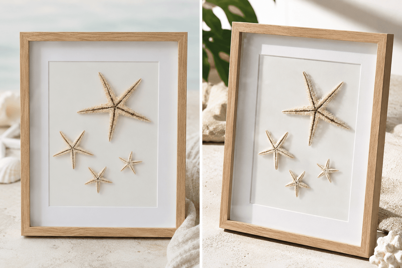 Framed Coastal Starfish Wall Art