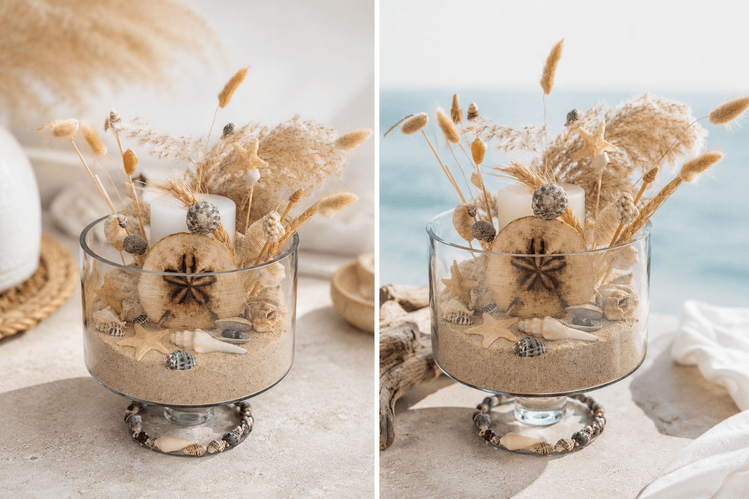 Coastal Seashell Centerpiece
