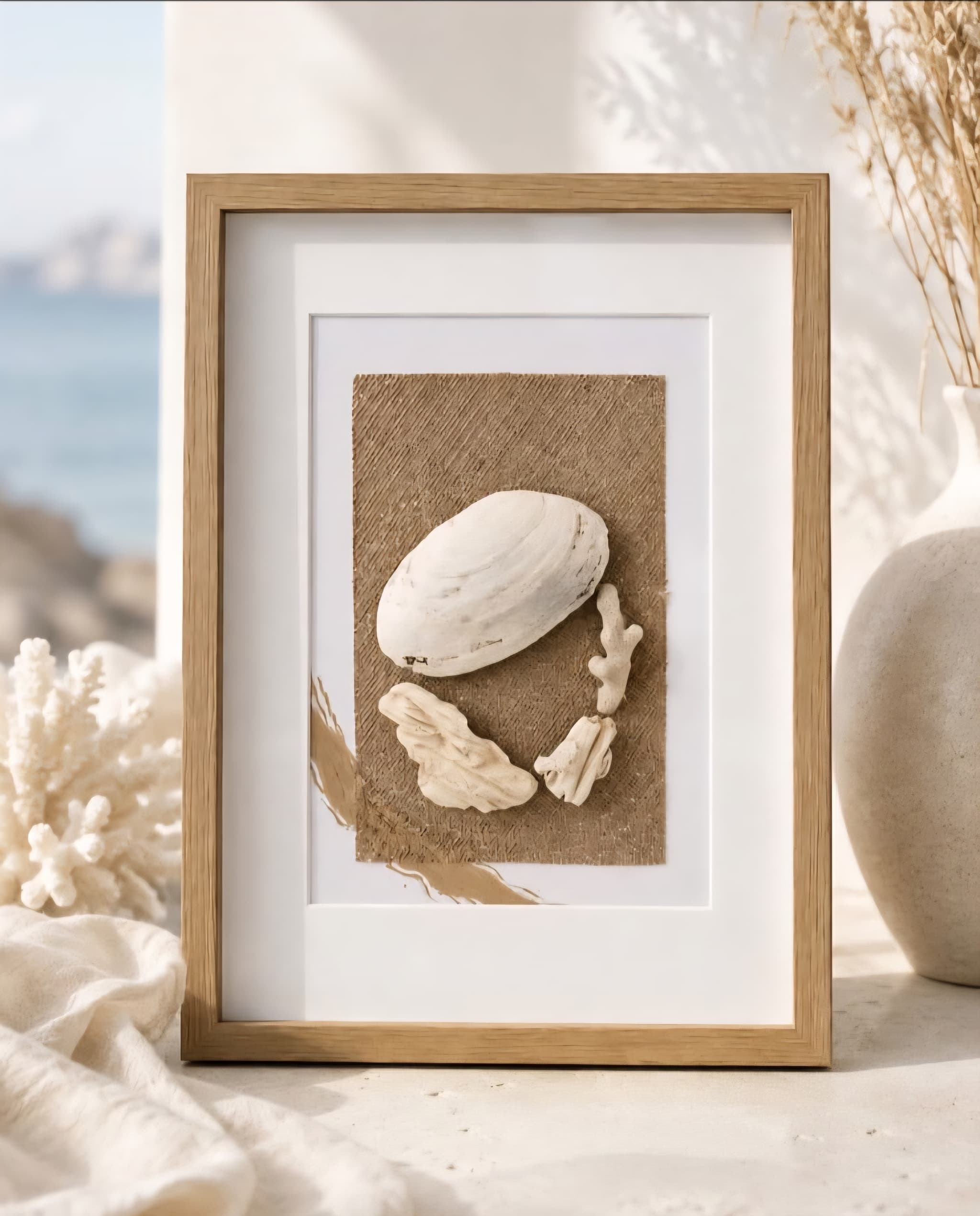 Framed Coastal Shells Wall Art