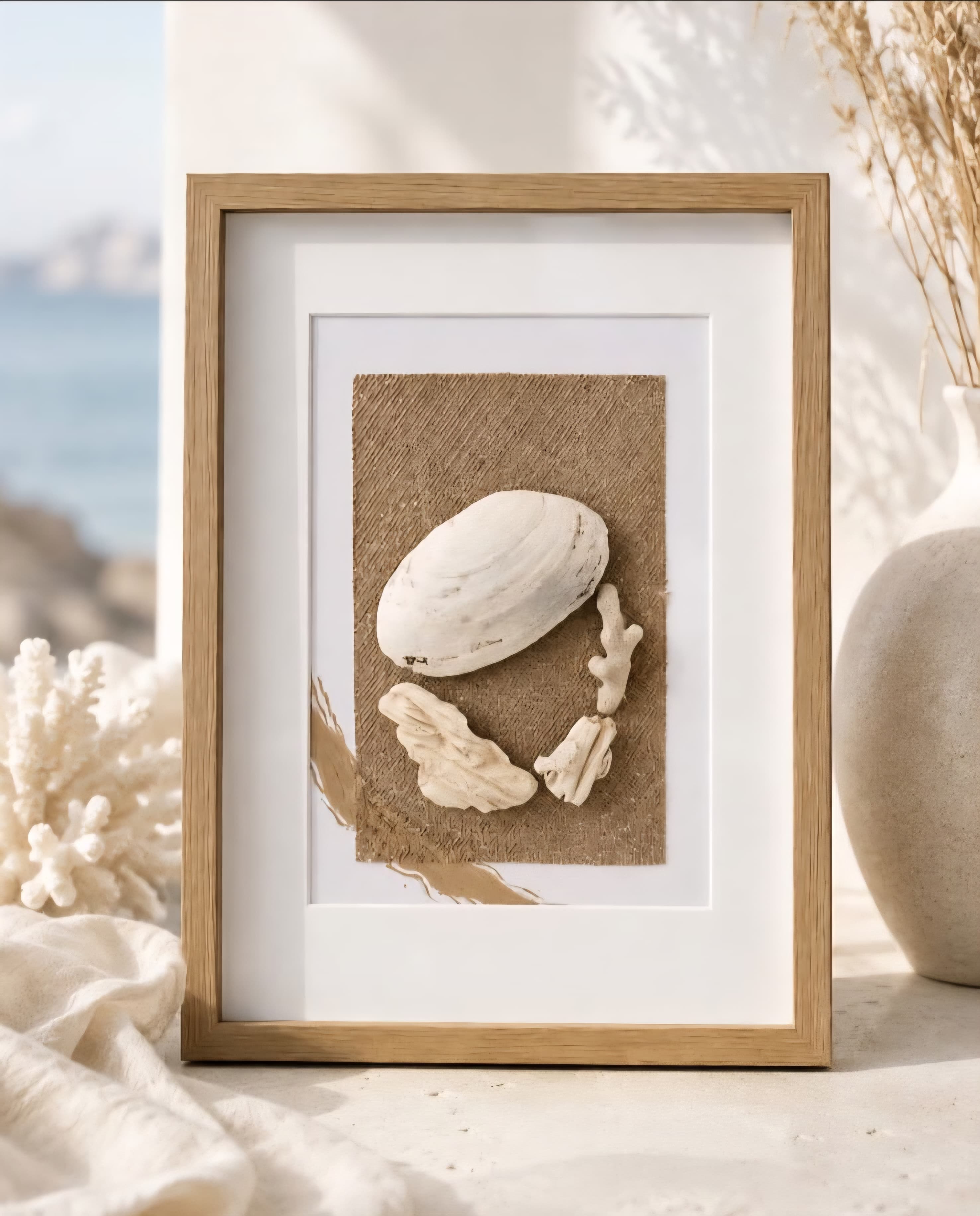 Framed Coastal Shells Wall Art