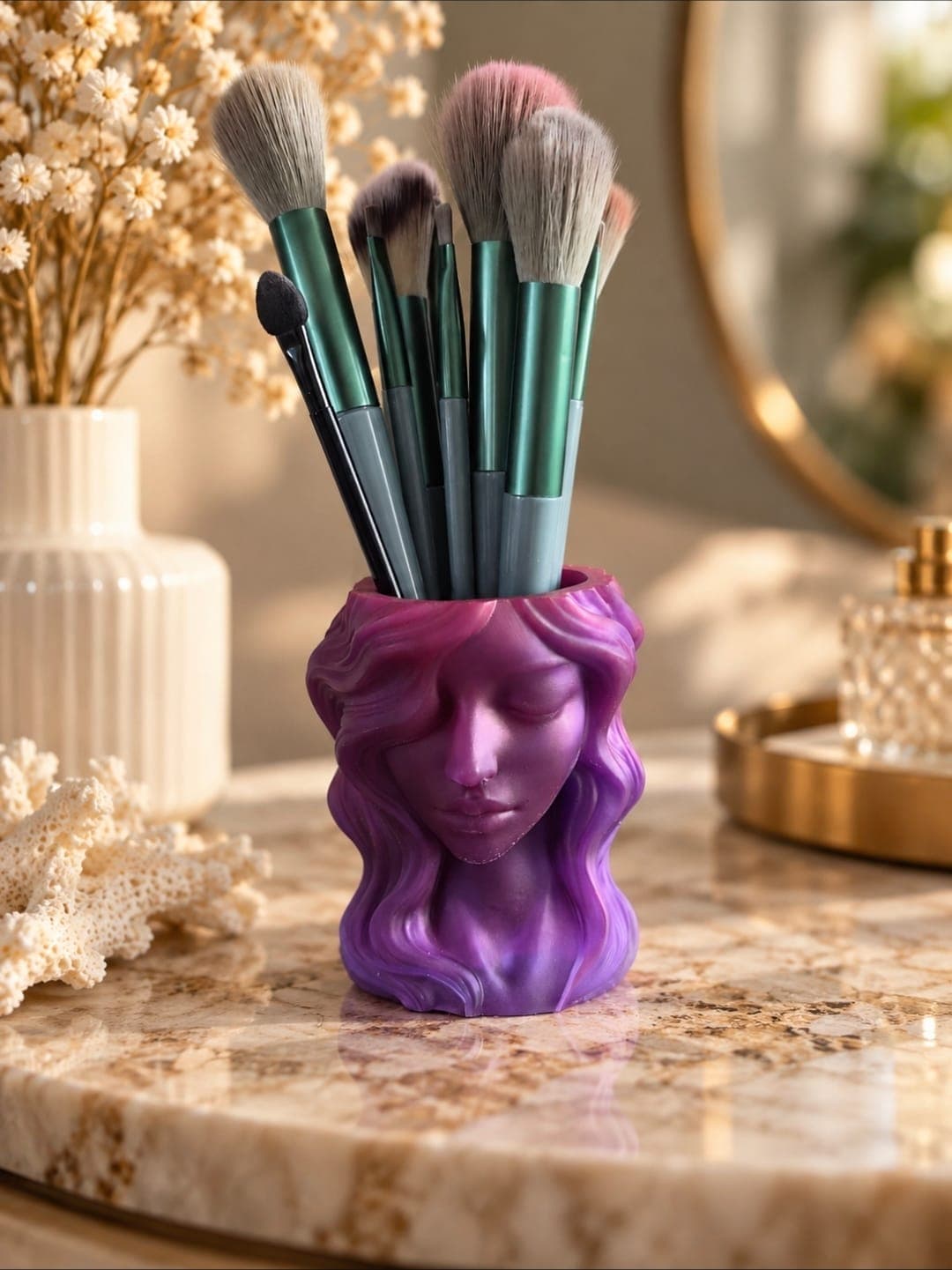Handmade Resin  Brush Holder