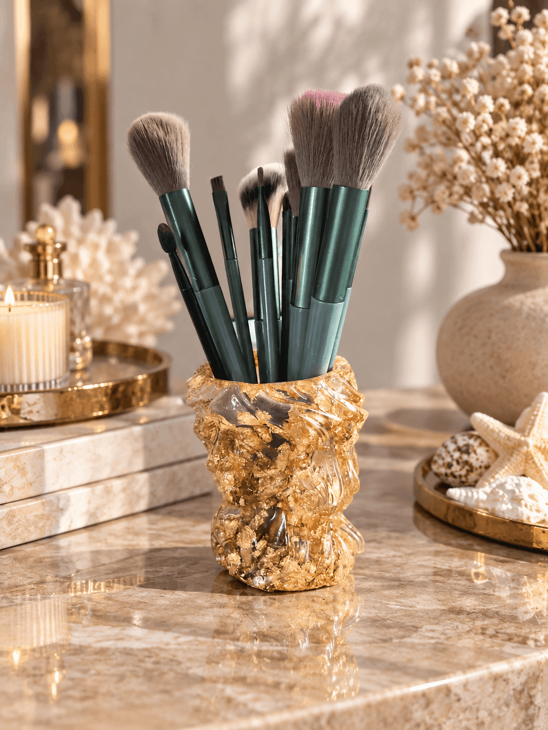 Handmade Resin  Brush Holder