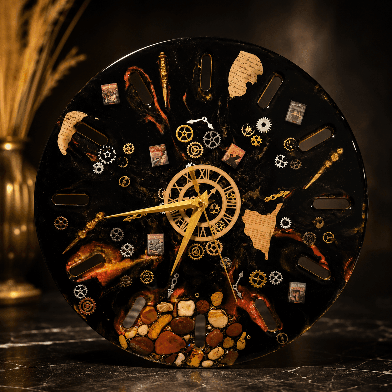 Hand made clock, Harry Potter thematic